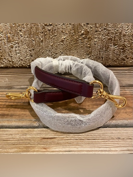 Handbags - NWT rich burgundy leather purse/shoulder bag strap with gold tone hardware